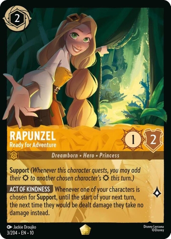 Disney Lorcana ~Whispers in the Well~ Rapunzel - Ready for Adventure (3/204)