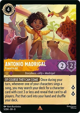 Disney Lorcana ~Reign of Jafar~ Antonio Madrigal - Friend to All (5/204)