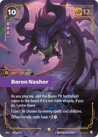 Riftbound TCG - Unleashed - Baron Nashor (Alternate Art) (147a/219) Foil