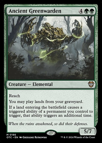 Magic: The Gathering - Outlaws of Thunder Junction Commander - Ancient Greenwarden (186)