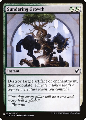 Magic: The Gathering - The List - Sundering Growth (C19-203)