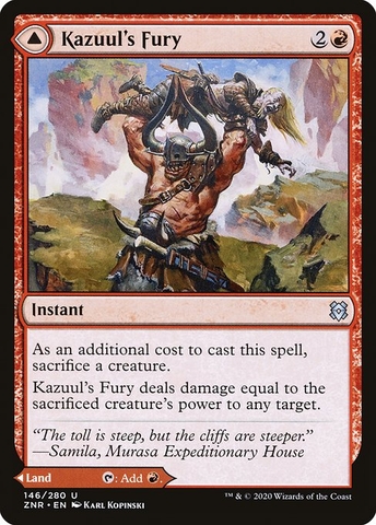 Magic: The Gathering - Zendikar Rising - Kazuul's Fury // Kazuul's Cliffs (146)