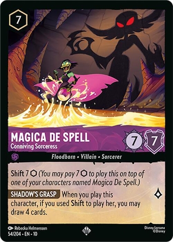 Disney Lorcana ~Whispers in the Well~ Magica De Spell - Conniving Sorceress (54/204)