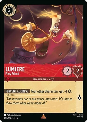 Disney Lorcana ~Fabled~ Lumiere - Fiery Friend (121/204)