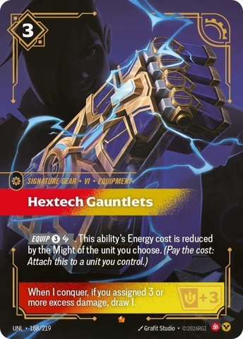 Riftbound TCG - Unleashed - Hextech Gauntlets (188/219) Foil
