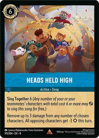 Disney Lorcana ~Reign of Jafar~ Heads Held High (175/204) Cold Foil