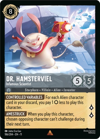 Disney Lorcana ~Winterspell~ Dr. Hamsterviel - Infamous Scientist (186/204)
