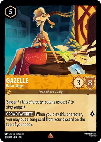 Disney Lorcana ~Whispers in the Well~ Gazelle - Ballad Singer (25/204)