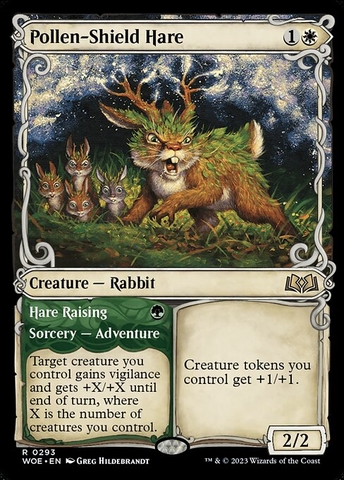 Magic: The Gathering - Wilds of Eldraine - Pollen-Shield Hare // Hare Raising (293)