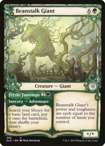 Magic the Gathering - Throne of Eldraine Variants - Beanstalk Giant  (Showcase)