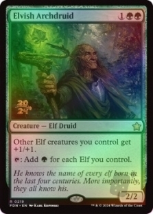Magic the Gathering - Foundations - Elvish Archdruid (Prerelease FOIL)
