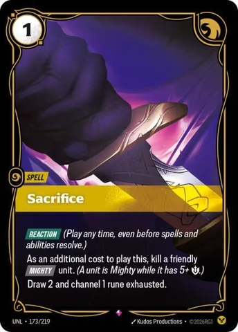 Riftbound TCG - Unleashed - Sacrifice (173/219) Foil