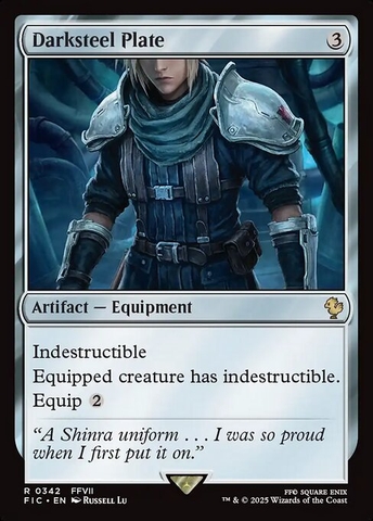 Magic: The Gathering - Final Fantasy Commander - Darksteel Plate (342) Foil