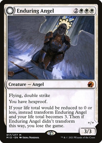 Magic: The Gathering - Innistrad: Midnight Hunt - Enduring Angel // Angelic Enforcer (17) Foil