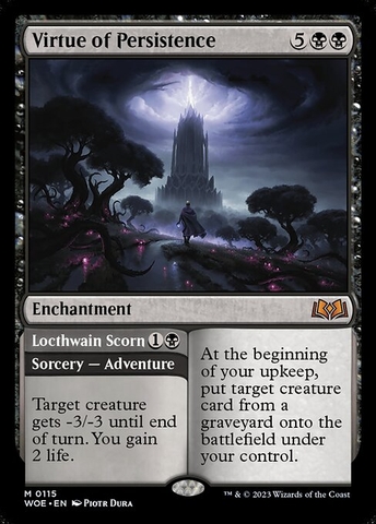 Magic: The Gathering - Wilds of Eldraine - Virtue of Persistence // Locthwain Scorn (115)