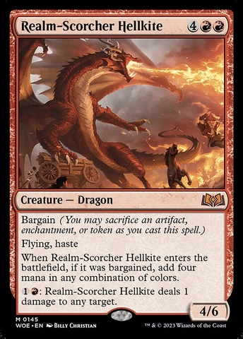 Magic: The Gathering - Wilds of Eldraine - Realm-Scorcher Hellkite (145) Foil