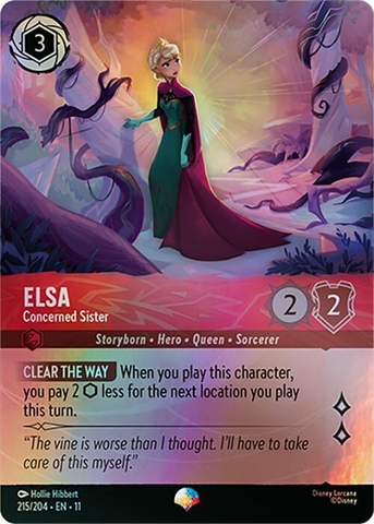 Disney Lorcana ~Winterspell~ Elsa - Concerned Sister (Epic) (215/204) HoloFoil