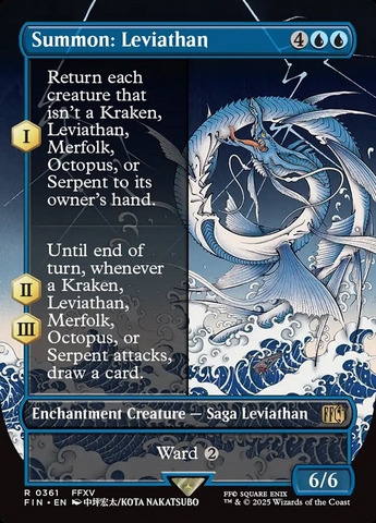 Magic the Gathering - Final Fantasy - Summon: Leviathan (Borderless)