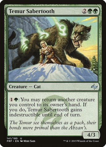 Magic the Gathering - Fate Reforged - Temur Sabertooth