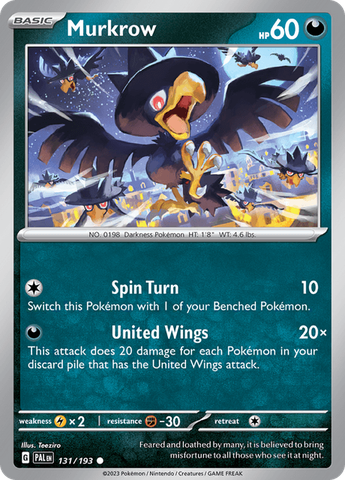 Pokemon TCG - Scarlet &amp; Violet: Paldea Evolved - Murkrow