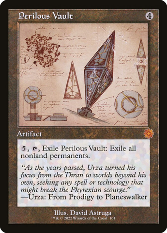 Magic the Gathering - The Brothers' War Retro Artifacts - Perilous Vault (Schematic Art)