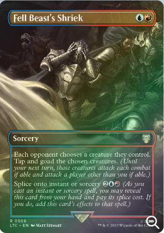 Magic the Gathering - The Lord of the Rings: Tales of Middle-earth Commander - Fell Beast's Shriek (Borderless) - FOIL