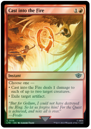 Magic the Gathering - The Lord of the Rings: Tales of Middle-earth - Cast into the Fire - Foil