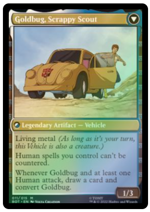 Magic the Gathering - Universes Beyond: Transformers - Goldbug, Humanity's Ally - FOIL