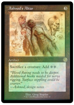 Magic the Gathering - The Brothers' War Retro Artifacts - Ashnod's Altar (Schematic Art) - Foil
