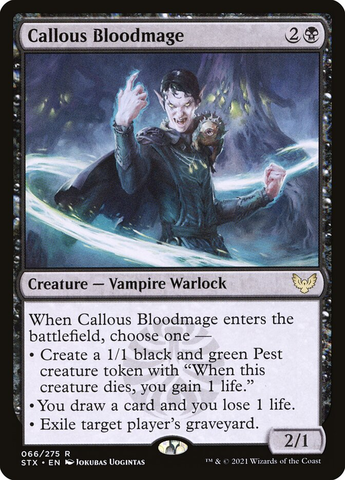 Magic the Gathering - Strixhaven: School of Mages - Callous Bloodmage