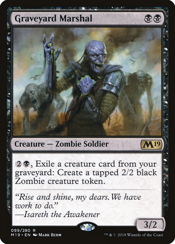 Magic the Gathering - Core Set 2019 - Graveyard Marshal