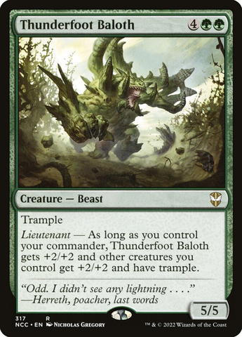 Magic the Gathering - Streets of New Capenna Commander Decks - Thunderfoot Baloth