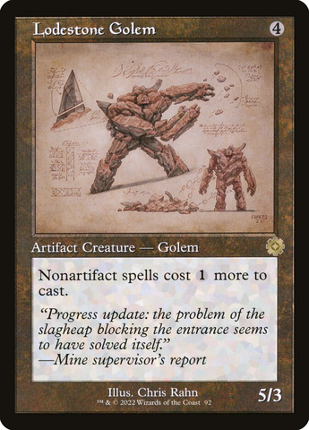 Magic the Gathering - The Brothers' War Retro Artifacts - Lodestone Golem (Schematic Art)