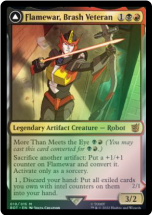 Magic the Gathering - Universes Beyond: Transformers - Flamewar, Brash Veteran - FOIL