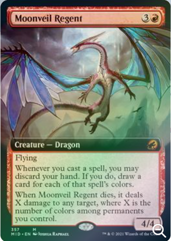 Magic the Gathering - Innistrad: Midnight Hunt - Moonveil Regent (Extended Art) - FOIL