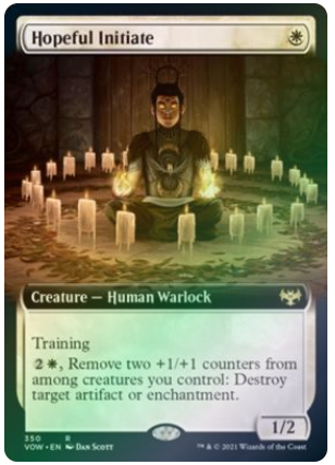 Magic the Gathering - Innistrad: Crimson Vow Variants - Hopeful Initiate (Extended Art) - Foil