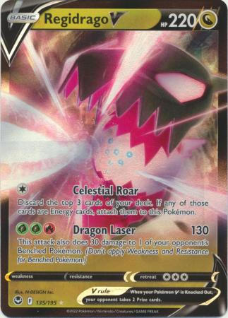 Pokemon TCG - Sword & Shield: Silver Tempest - Regidrago V - 135/195 - Ultra Rare