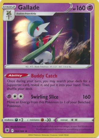 Pokemon TCG - Sword & Shield: Astral Radiance - Gallade - 062/189 - Holo Rare
