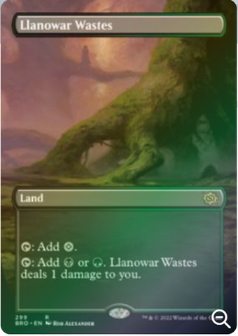 Magic the Gathering - The Brothers' War - Llanowar Wastes (Borderless) - FOIL