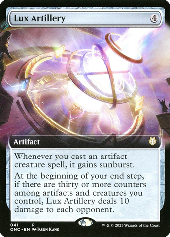 Magic the Gathering - Phyrexia: All Will Be One Commander - Lux Artillery (Extended Art)