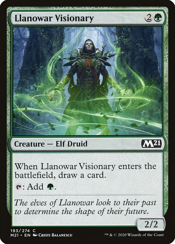 Magic the Gathering - Core Set 2021 - Llanowar Visionary