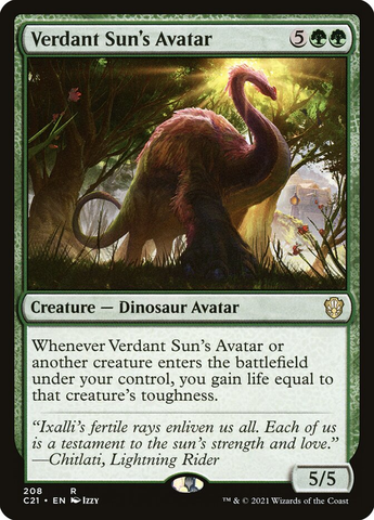 Magic: The Gathering - Commander 2021 - Verdant Sun's Avatar (208)