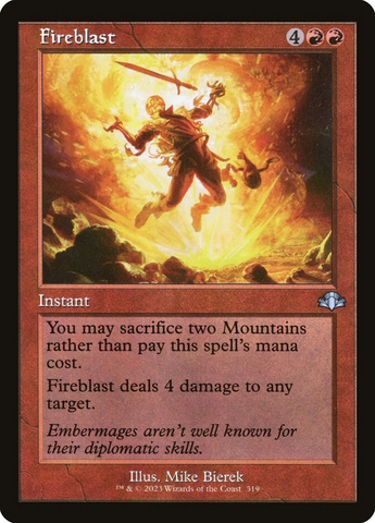 Magic the Gathering - Dominaria Remastered - Fireblast (Retro Frame)