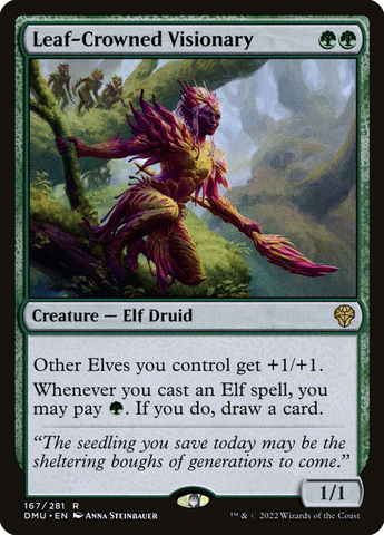 Magic: The Gathering - Dominaria United - Leaf-Crowned Visionary (167)