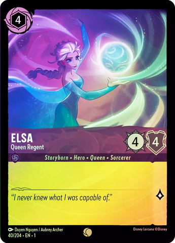 Disney Lorcana - The First Chapter - Elsa - Queen Regent COLD FOIL