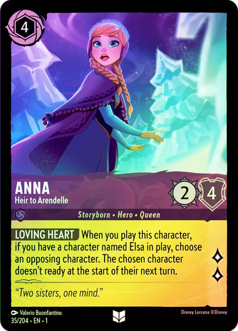 Disney Lorcana - The First Chapter - Anna - Heir to Arendelle COLD FOIL