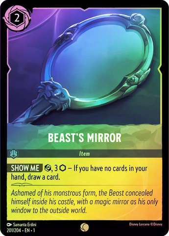 Disney Lorcana - The First Chapter - Beast's Mirror COLD FOIL