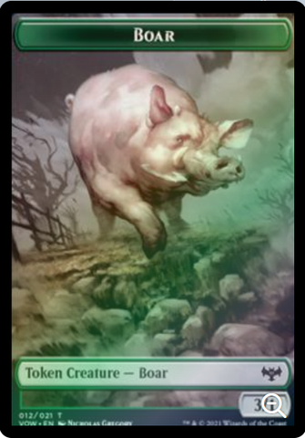 Magic the Gathering - Innistrad: Crimson Vow - Boar Token // Copy Token - FOIL