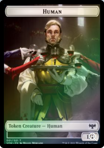 Magic the Gathering - Innistrad: Crimson Vow - Human Token (001) // Vampire Token (007) - FOIL