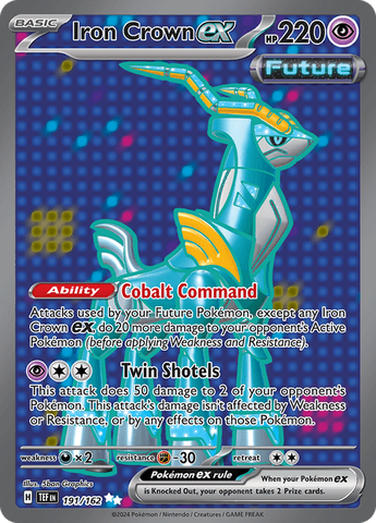 Pokemon TCG - Scarlet & Violet: Temporal Forces - Iron Crown ex - 191/162 - Full Art Secret Rare